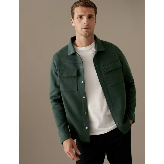 Autograph Cotton Blend Overshirt Men Carbon 6 Autograph Cotton Blend Overshirt Men Carbon - Image 6