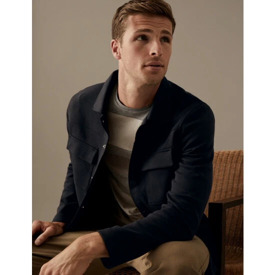 Autograph Cotton Blend Overshirt Men Carbon 7 Autograph Cotton Blend Overshirt Men Carbon - Image 7