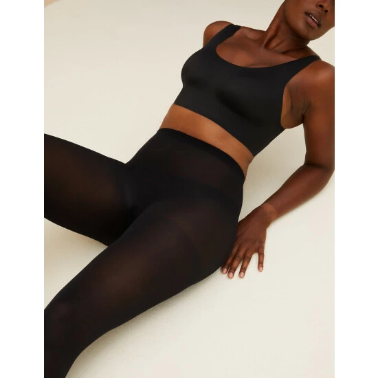 Autograph 40 Denier Fine Cotton Opaque Tights Lingerie Black 2 Autograph 40 Denier Fine Cotton Opaque Tights Lingerie Black - Image 2