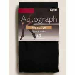Autograph 40 Denier Fine Cotton Opaque Tights Lingerie Black 9 Autograph 40 Denier Fine Cotton Opaque Tights Lingerie Black -autograph Shop unnamed file 1702
