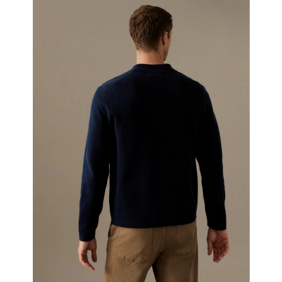 Autograph Premium Cotton Zip Neck Knitted Polo Shirt Men Green 5 Autograph Premium Cotton Zip Neck Knitted Polo Shirt Men Green - Image 5