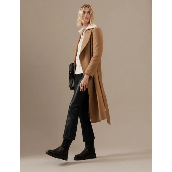 Autograph Leather Flared Cropped Trousers Women Black 2 Autograph Leather Flared Cropped Trousers Women Black - Image 2