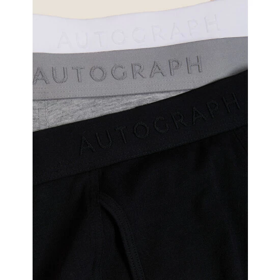 Autograph 3pk Premium Cotton Blend Trunks Men Grey Mix 4 Autograph 3pk Premium Cotton Blend Trunks Men Grey Mix - Image 4