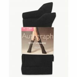 Autograph 2pk Socks With Cashmere Lingerie Black