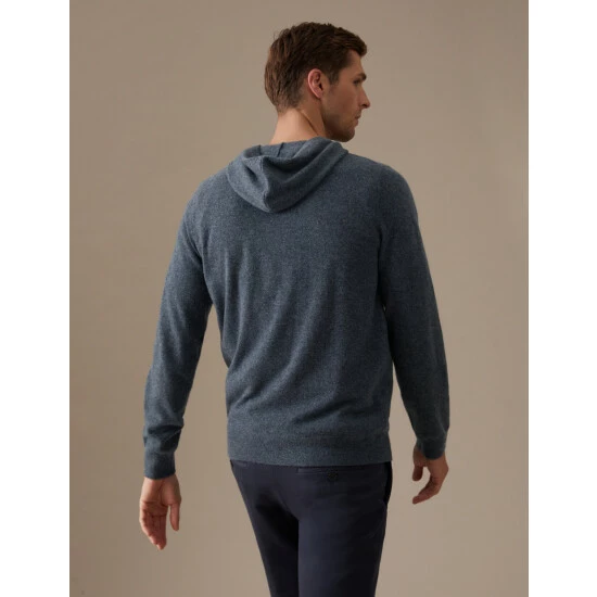 Autograph Pure Cashmere Knitted Hoodie Men Black 5 Autograph Pure Cashmere Knitted Hoodie Men Black - Image 5