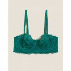 Autograph Marseilles Lace Wired Strapless Bustier A-D Lingerie Charcoal