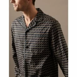 Autograph Premium Cotton Rich Geo Print Pyjama Top Men Navy Mix 9 Autograph Premium Cotton Rich Geo Print Pyjama Top Men Navy Mix -autograph Shop unnamed file 1834