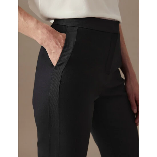 Autograph Tuxedo Straight Leg Trousers Women Black 2 Autograph Tuxedo Straight Leg Trousers Women Black - Image 2