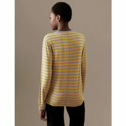 Autograph Jersey Striped Round Neck Long Sleeve Top Women Gold Mix 10 Autograph Jersey Striped Round Neck Long Sleeve Top Women Gold Mix -autograph Shop unnamed file 1862