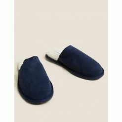 Autograph Suede Mule Slippers With Freshfeet™ Men Dark Brown