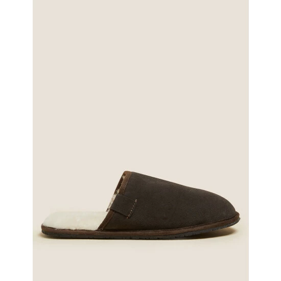 Autograph Suede Mule Slippers With Freshfeet™ Men Dark Brown 6 Autograph Suede Mule Slippers With Freshfeet™ Men Dark Brown - Image 6