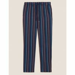 Autograph Tencel™ Cotton Blend Striped Pyjama Bottoms Men Multi