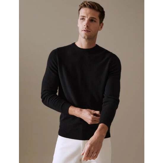 Autograph Pure Cashmere Crew Neck Jumper Men Purple 6 Autograph Pure Cashmere Crew Neck Jumper Men Purple - Image 6