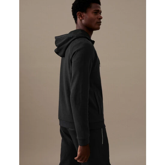 Autograph Cotton Blend Half Zip Hoodie Men Black 5 Autograph Cotton Blend Half Zip Hoodie Men Black - Image 5
