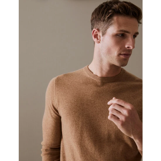 Autograph Pure Cashmere Crew Neck Jumper Men Purple 8 Autograph Pure Cashmere Crew Neck Jumper Men Purple - Image 8