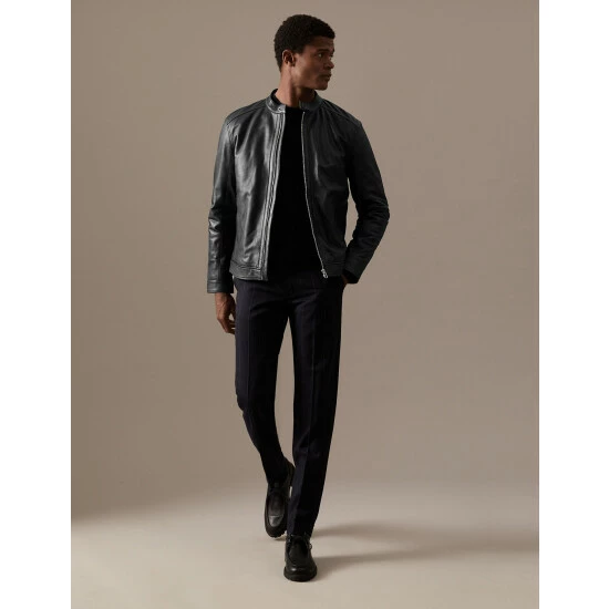 Autograph Leather Biker Jacket Men Black 2 Autograph Leather Biker Jacket Men Black - Image 2