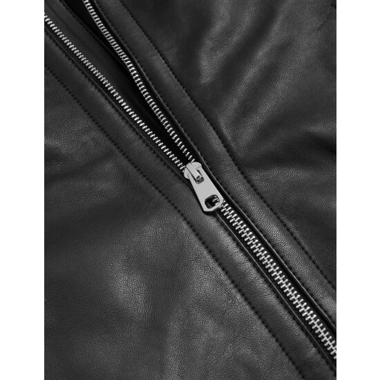 Autograph Leather Biker Jacket Men Black 4 Autograph Leather Biker Jacket Men Black - Image 4