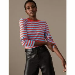 Autograph Jersey Striped Round Neck Top Women Orange Mix 8 Autograph Jersey Striped Round Neck Top Women Orange Mix -autograph Shop unnamed file 1969