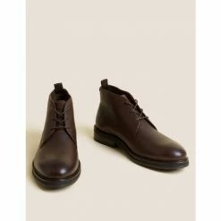 Autograph Leather Chukka Boots Men Brown