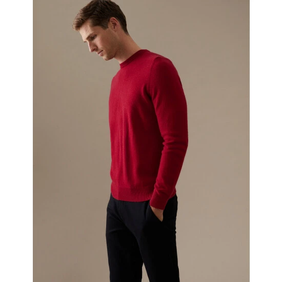 Autograph Pure Cashmere Crew Neck Jumper Men Purple 11 Autograph Pure Cashmere Crew Neck Jumper Men Purple - Image 11