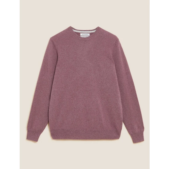 Autograph Pure Cashmere Crew Neck Jumper Men Purple 12 Autograph Pure Cashmere Crew Neck Jumper Men Purple - Image 12