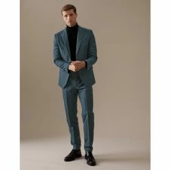 Autograph Tailored Fit Wool With Cashmere Trousers Men Teal 12 Autograph Tailored Fit Wool With Cashmere Trousers Men Teal -autograph Shop unnamed file 2001
