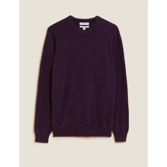Autograph Pure Cashmere Crew Neck Jumper Men Purple 13 Autograph Pure Cashmere Crew Neck Jumper Men Purple - Image 13
