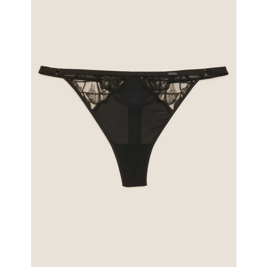 Autograph Calvi Embroidery Thong Lingerie Cherry Red 1 Autograph Calvi Embroidery Thong Lingerie Cherry Red