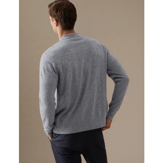 Autograph Pure Cashmere Knitted Jumper Men Navy 5 Autograph Pure Cashmere Knitted Jumper Men Navy - Image 5