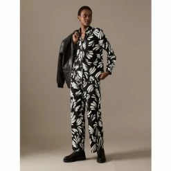 Autograph Jersey Printed Wide Leg Trousers Women Black Mix 12 Autograph Jersey Printed Wide Leg Trousers Women Black Mix -autograph Shop unnamed file 2039