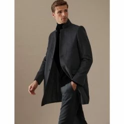 Autograph Wool Blend Check Overcoat Men Charcoal Mix 10 Autograph Wool Blend Check Overcoat Men Charcoal Mix -autograph Shop unnamed file 207