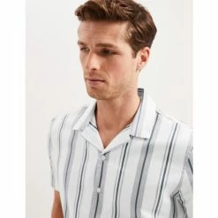 Autograph Pure Cotton Striped Revere Shirt Men Ivory Mix 9 Autograph Pure Cotton Striped Revere Shirt Men Ivory Mix -autograph Shop unnamed file 2125