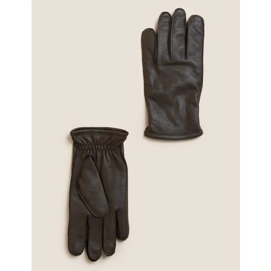 Autograph Cashmere Lined Leather Gloves Men Black 2 Autograph Cashmere Lined Leather Gloves Men Black - Image 2