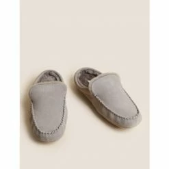 Autograph Suede Moccasin Slippers With Freshfeet™ Men Latte