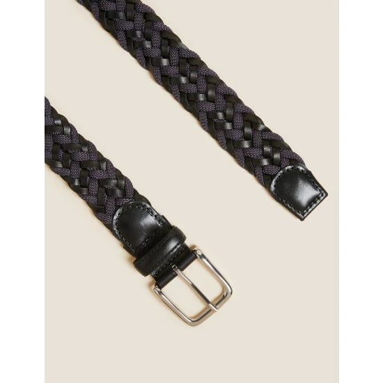 Autograph Leather Textured Belt Men Black Mix 2 Autograph Leather Textured Belt Men Black Mix - Image 2
