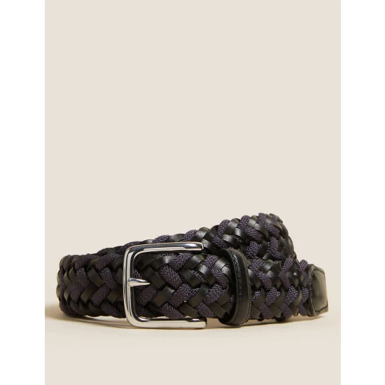 Autograph Leather Textured Belt Men Black Mix 3 Autograph Leather Textured Belt Men Black Mix - Image 3