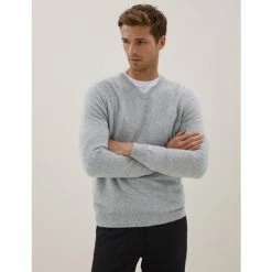 Autograph Pure Cashmere V-Neck Jumper Men Medium Grey 11 Autograph Pure Cashmere V-Neck Jumper Men Medium Grey -autograph Shop unnamed file 224