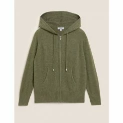 autograph Shop 7 Autograph Pure Cashmere Knitted Relaxed Hoodie Women Black