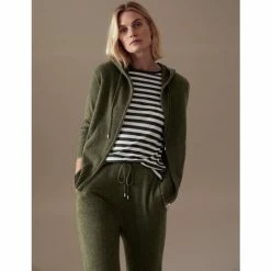 Autograph Pure Cashmere Knitted Relaxed Hoodie Women Black -autograph Shop unnamed file 2248