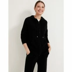 Autograph Pure Cashmere Knitted Relaxed Hoodie Women Black -autograph Shop unnamed file 2254