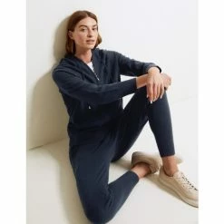 Autograph Pure Cashmere Knitted Relaxed Hoodie Women Black -autograph Shop unnamed file 2258