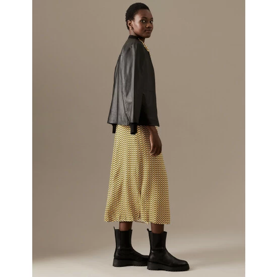 Autograph Printed Belted Midaxi Shirt Dress Women Gold Mix 7 Autograph Printed Belted Midaxi Shirt Dress Women Gold Mix - Image 7