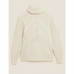 Autograph Wool Rich Roll Neck Jumper Women Ivory