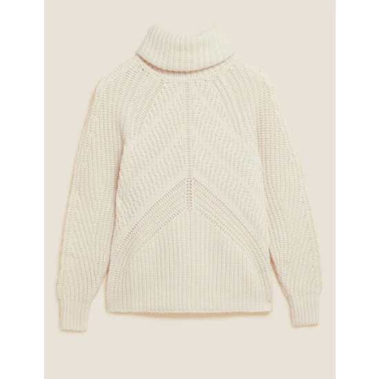 Autograph Wool Rich Roll Neck Jumper Women Ivory 1 Autograph Wool Rich Roll Neck Jumper Women Ivory