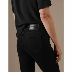 Autograph Tencel™ Blend High Waisted Flared Cropped Jeans Women Black -autograph Shop unnamed file 2327