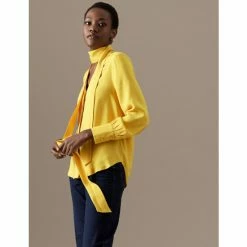 Autograph Tie Neck Long Sleeve Blouse Women Bright Gold 15 Autograph Tie Neck Long Sleeve Blouse Women Bright Gold -autograph Shop unnamed file 2353