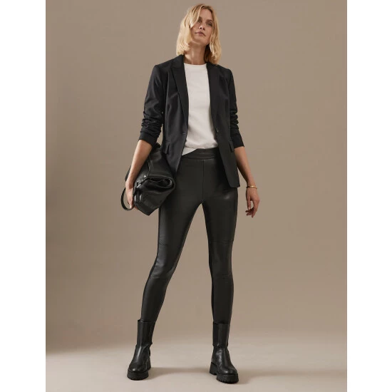 Autograph Leather Front Ponte Leggings Women Black 7 Autograph Leather Front Ponte Leggings Women Black - Image 7