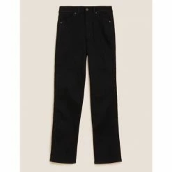 Autograph High Waisted Straight Leg Jeans Women Black