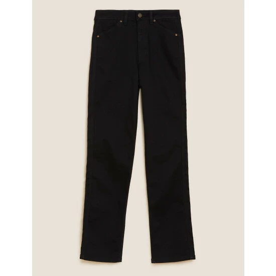 Autograph High Waisted Straight Leg Jeans Women Black 1 Autograph High Waisted Straight Leg Jeans Women Black