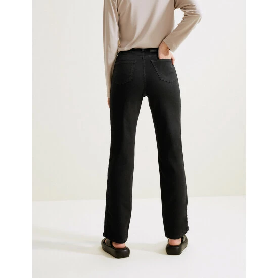 Autograph High Waisted Straight Leg Jeans Women Black 6 Autograph High Waisted Straight Leg Jeans Women Black - Image 6